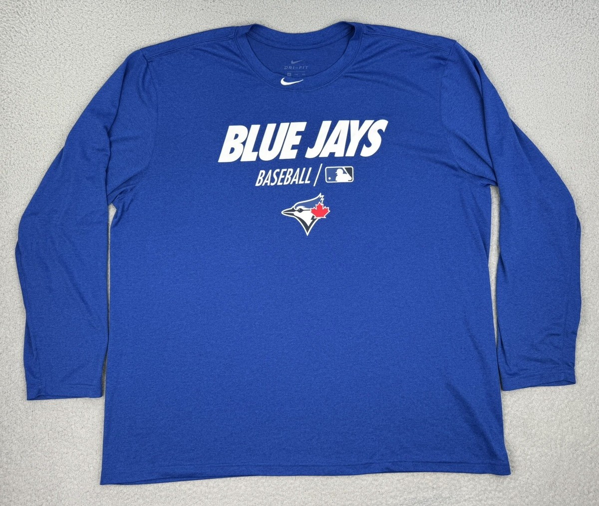 Nike Toronto Blue Jays Shirt Men's XXL Blue Long Sleeve Dri-Fit