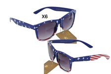Wholesale Lot 6Sunglasses USA American Flag Ladies Sunglasses American 1163