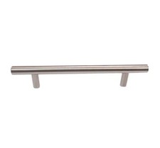 Contemporary Brushed Satin Nickel Cabinet Drawer Bar Pull 3.75" Center to Center