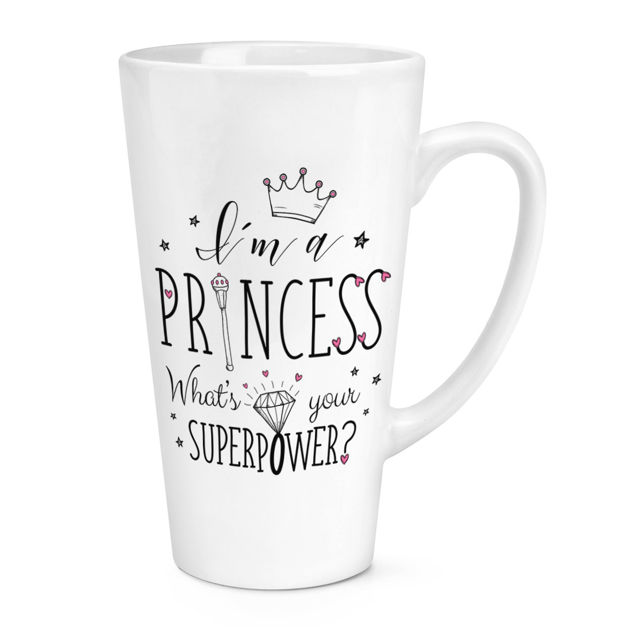 I'm A Princess What's Your Superpower 17oz Large Latte Mug Cup - Funny