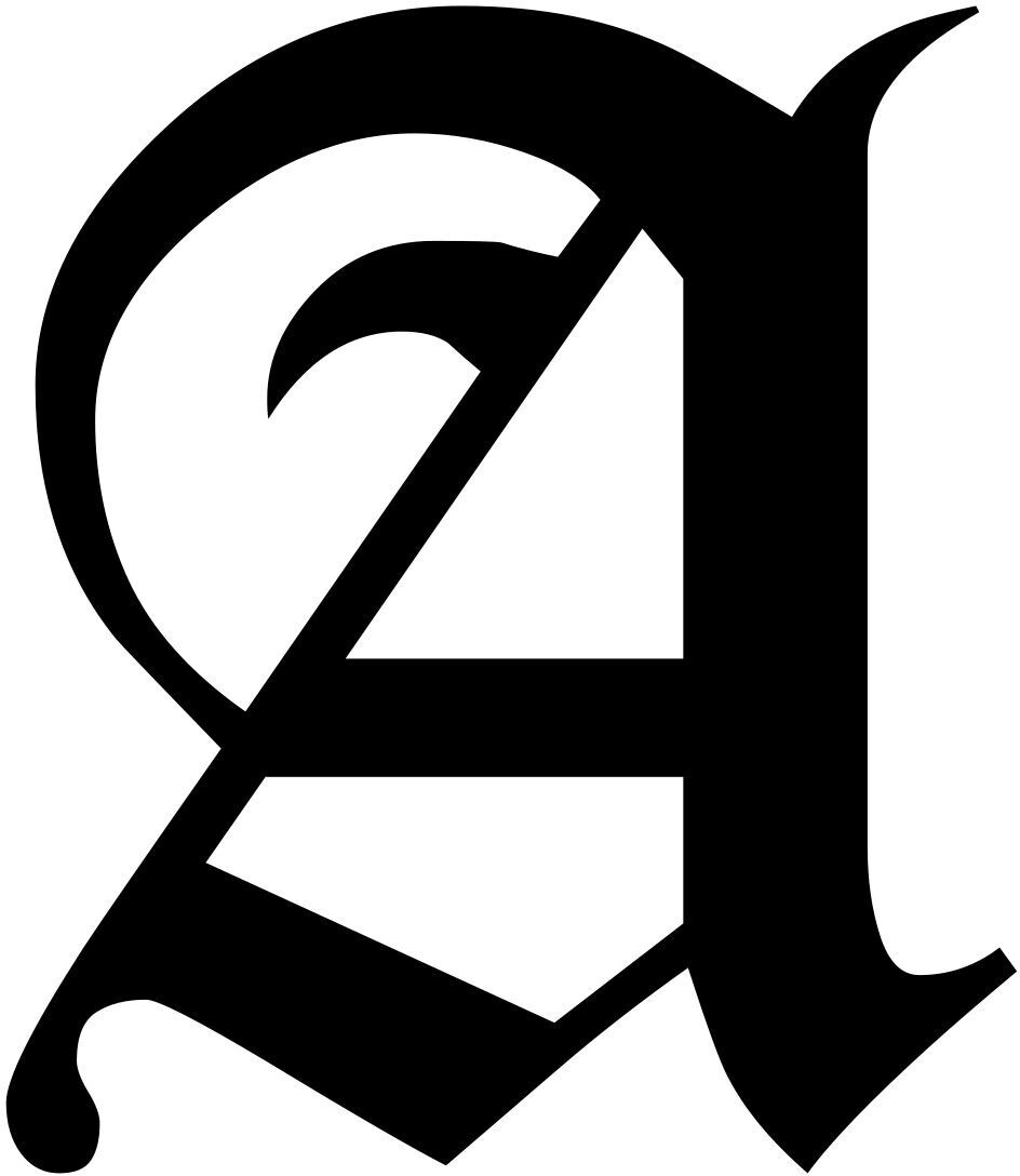 Old English A Letter Vinyl Sticker Decal Monogram Diploma Custom Size Color