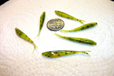 100-1 1/2''-crappie-panfish-soft fishing minnow-jig-grub-scent-split tails-flukes