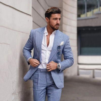 slim fit dress slacks Black Blazer for Men | Custom Tailored Black Blazer main image 0