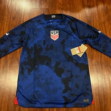 2022 Men’s Nike United States Long Sleeve Away Soccer Jersey Large L USMNT US