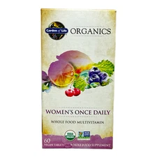 Garden Of Life Women's Once Daily Whole Food Multivitamin -60 Vegan Tablets- New