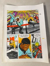 STAR TREK ART original color guide ENTERPRISE ATTACKED half splash SULU UHURA