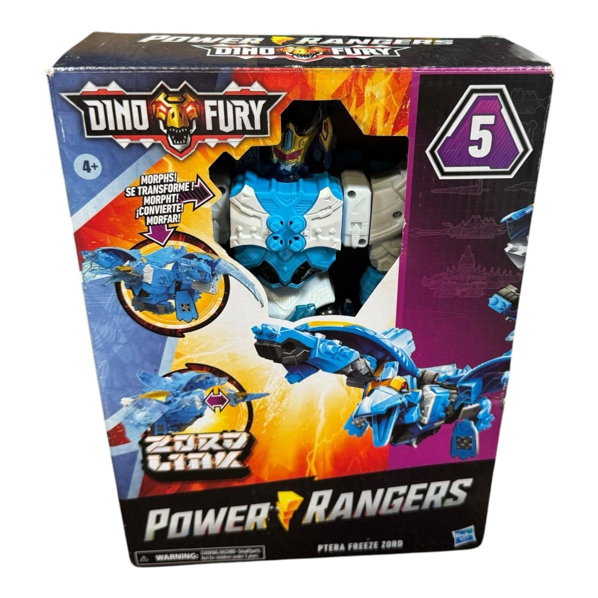 Power Rangers Dino Fury Zord Link Ptera Freeze Action Figure