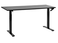 HöHenverstellbarer Schreibtisch Mit Kurbel Schwarz 160X72 Cm Destines