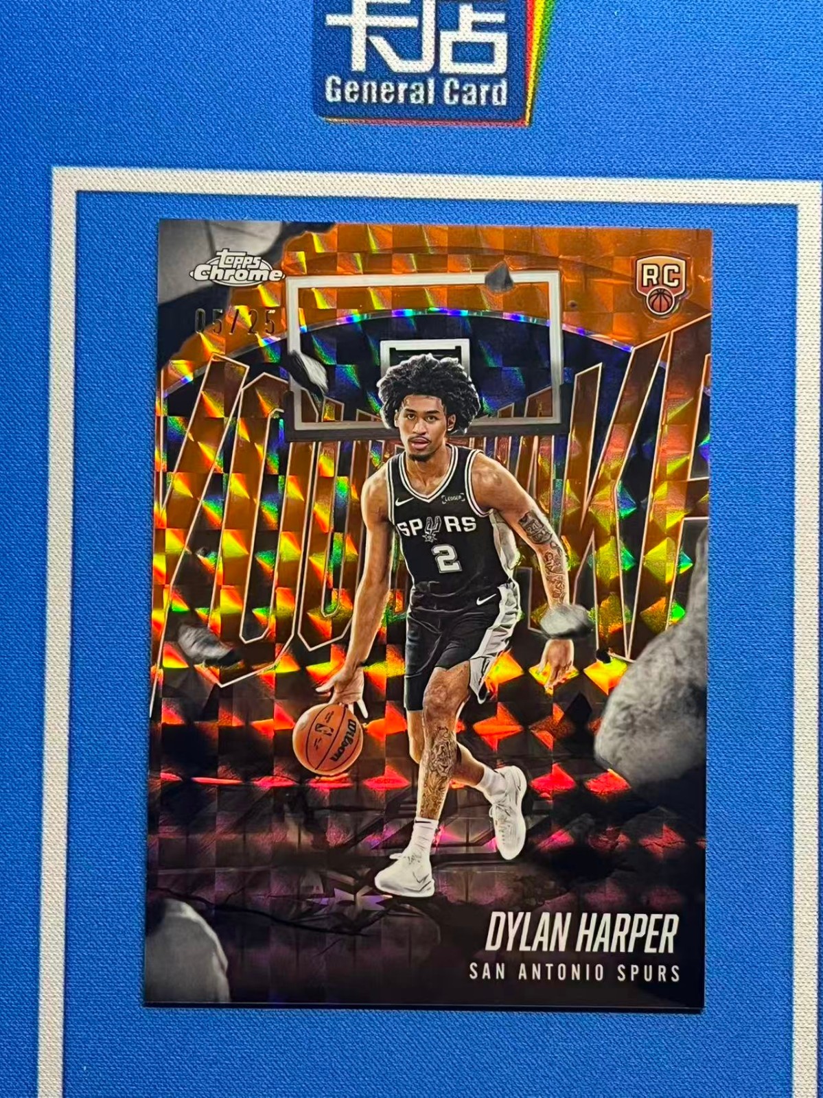 2025-26 Topps Chrome Youthquake Dylan Harper 05/25 Orange Geometric RC Rookie
