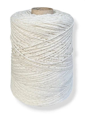 WOLLE HALLE (34,27€/kg) ERBAY ROHWEISS 500gr. Baumwolle / Polyamid Nadelstärke 4-5