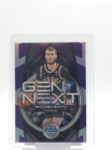BRADEN SMITH 2025-26 BOWMAN CHROME U GEN NEXT PURPLE #GN-15 /250 PURDUE Q4770