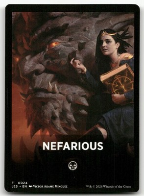 Nefarious Theme Card #24 (NM) Foundations Jumpstart J25 Magic MTG