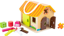 Wooden Toys Wood Shed with Keys Motor Skills Playset Designed for Children 12 M