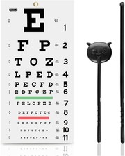 PECULA Snellen Eye Chart, Wall Chart, 22 in x 11 in, 20/20 Vision Test, Color...