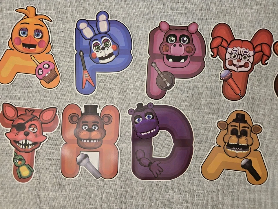 65pc FNAF Birthday Party Decor Five Nights at Freddy's 39x58" Banner Halloween  - Image 4 of 4