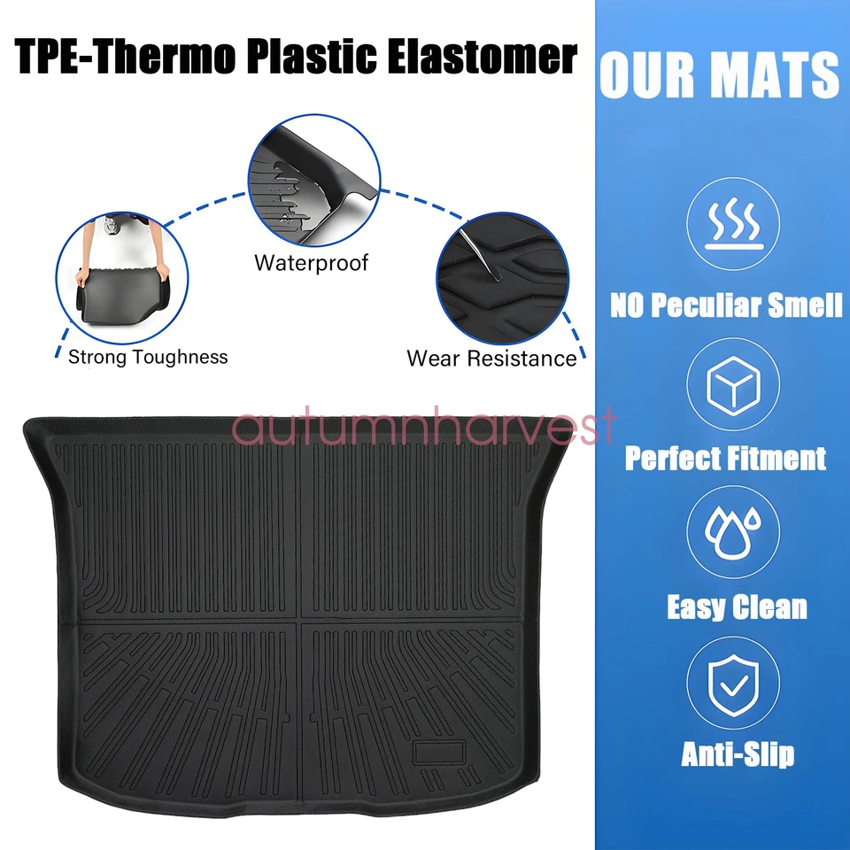 3D TPE Cargo Trunk Liner Floor Mat For 2007-2014 Ford Edge 2007-2015 Lincoln MKX - Image 3 of 4