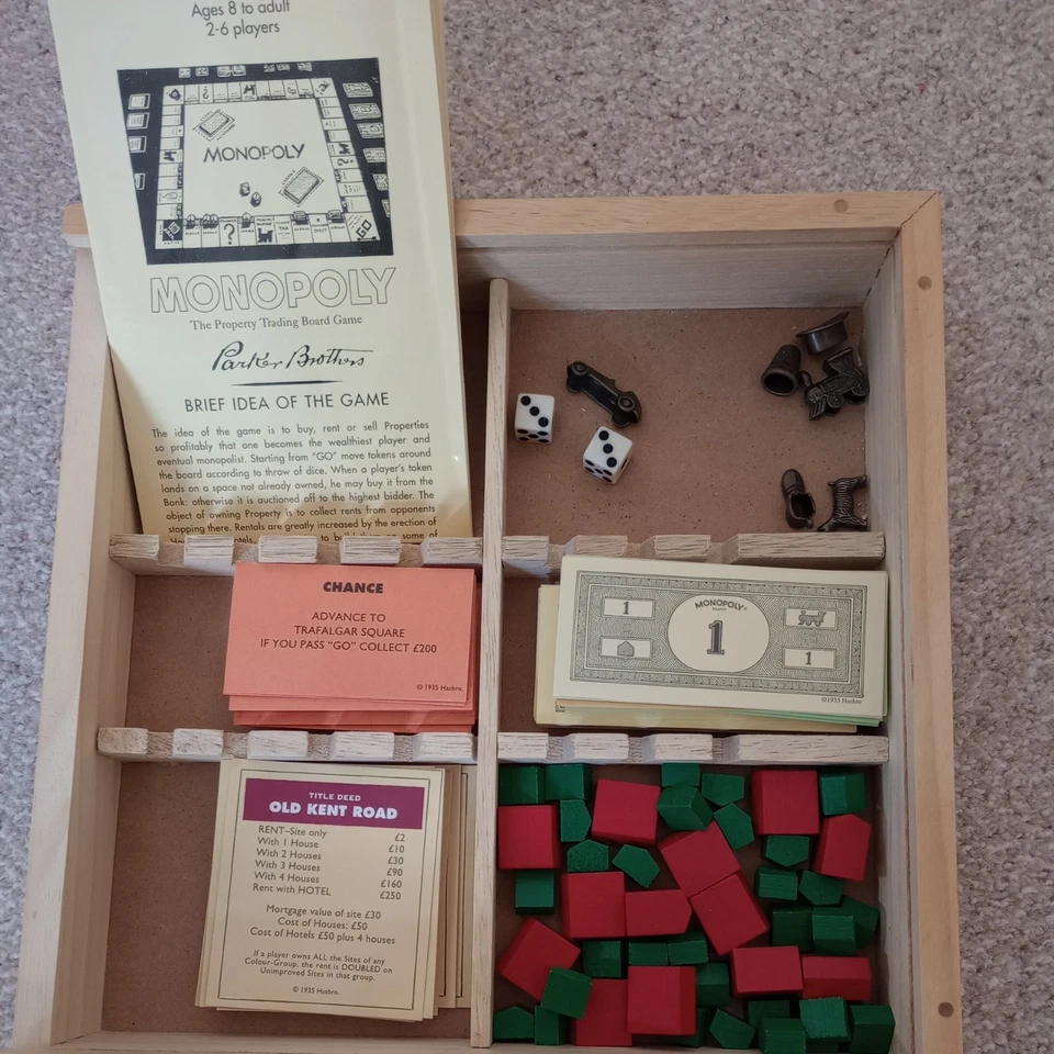 MONOPOLY: NOSTALGIA 1930'S WOODEN RETRO SET: SPECIAL EDITION BOARD GAME 2011 - Image 3 of 4