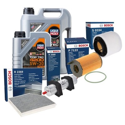 Inspektionspaket Bosch Inspektionskit Liqui Moly 5W-30 AUDI A5 Convertible