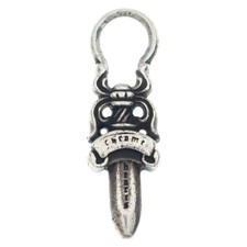 CHROME HEARTS 5 DAGGER ZIP2 Zip Pendant Top Silver Used be6ea7a38789fcb923aaf8e