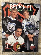 Chris Pronger Chris Gratton Alexander Daigle Signed 1993 Beckett Magazine JSA
