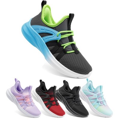 Kids Running Tennis Shoes Slip On Lightweight Walking Sneakers for Boys Girls