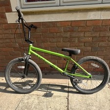 WeThePeople 20in BMX Bike Green/Black 1-Speed U-Brake BMX Bars Reflectors