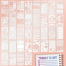 36 Pcs Journal Stencils,Planner Stencils for Journaling Scrapbook Notebook Diary