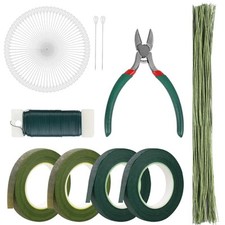 Floral Tape and Floral Wire, Arrangement Tools Kit Green Floral Tape and