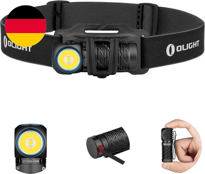 OLIGHT Perun 2 Mini LED Stirnlampe 1100 Lumen, Kopflamp Wiederaufladbare Mit 5 L