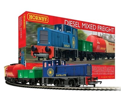 Neu in OVP R1292M Analog Hornby Spur 00 ''Diesel Mixed Freight'' komplettes Zugset.