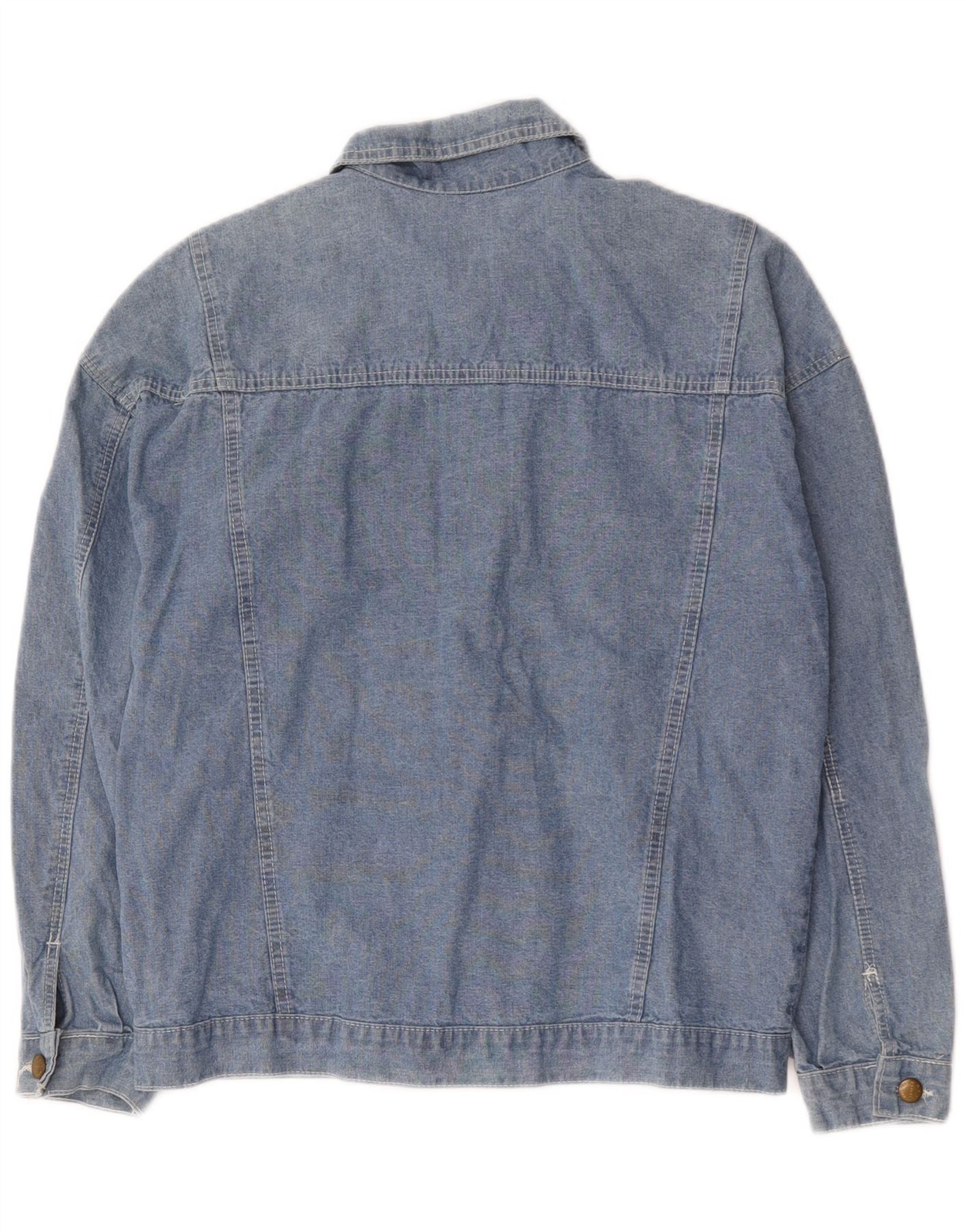 Casucci Womens Denim Jacket IT 42 Medium Blue Cotton AB10 image 2