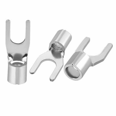 100x Fork Type   Non-Insulated Spade Terminals SNB5.5-4S for 12-10 Wire  KD *la