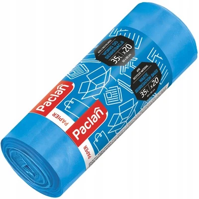 139330 Sac en papier Paclan pour le tri des déchets 35 l 20 pièces bleu 139330 - Photo 1/2