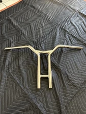 Factory 47 Chrome 1 1/4" Cali Bar Straight 14" Rise Handlebar Tbar Harley