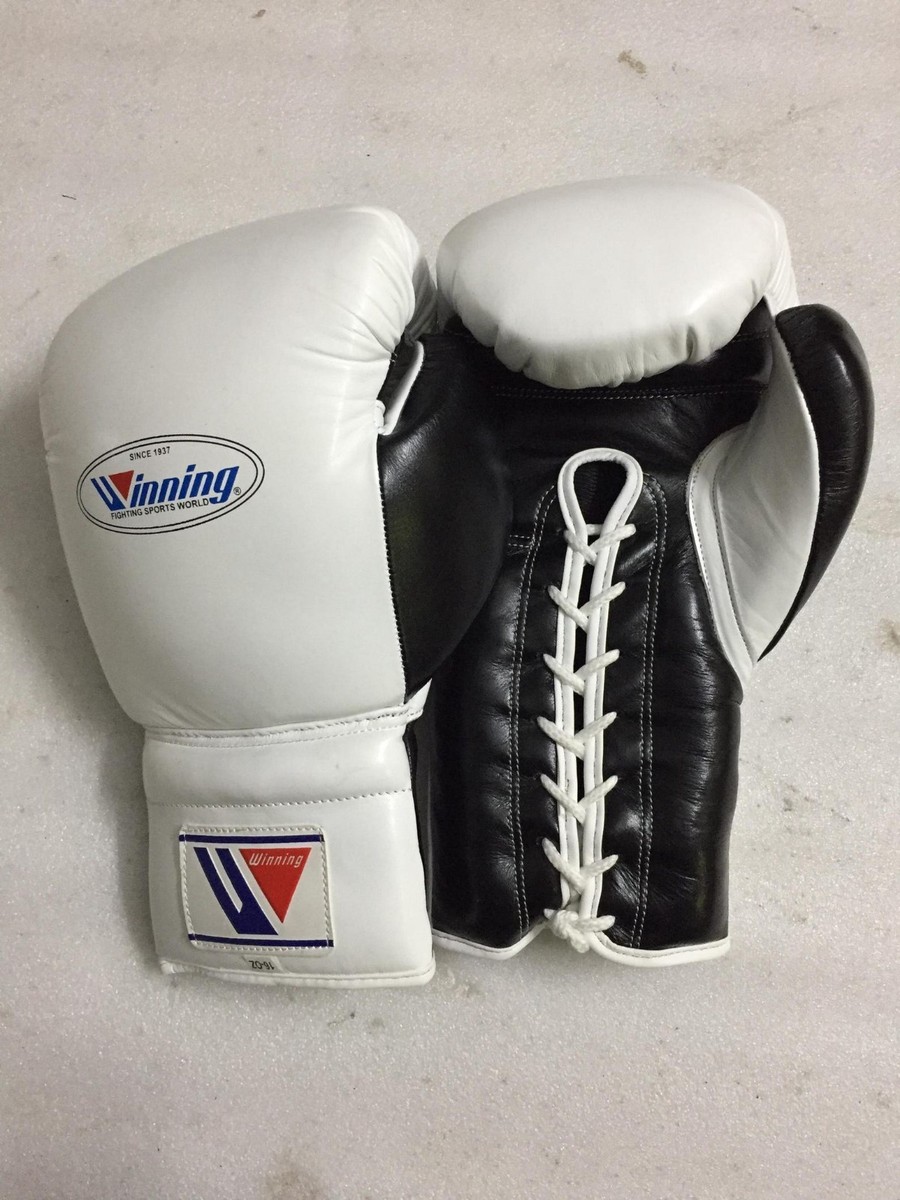 Winning MS-600 lace up pro type boxing gloves 8oz-16oz fighting