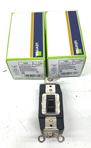 LOT OF 2 Leviton 20 Amp Heavy Duty Single Pole Double Throw Toggle Switch Brown