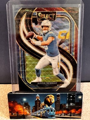 2024 Panini Select #131 Justin Herbert Tri-Color Prizm #/249