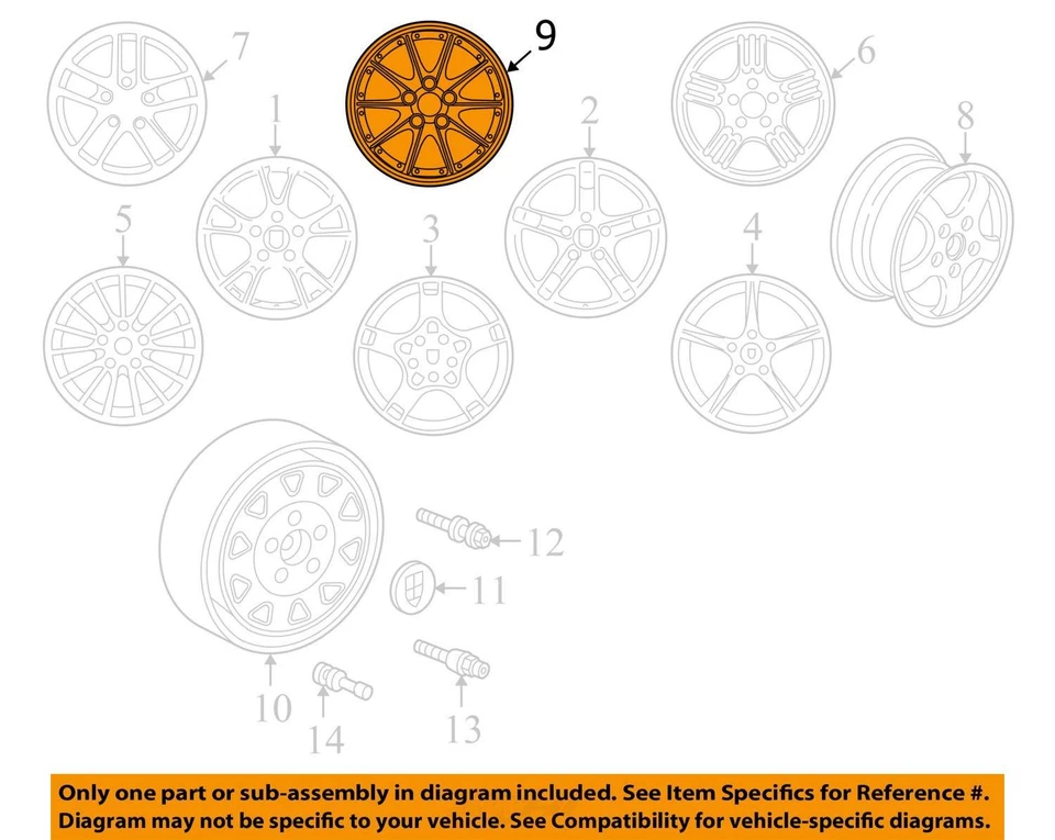 2009-2012 PORSCHE BOXSTER 17x8.5 REAR WHEEL RIM 498736212707 *LIGHT SCRATCHES* - Image 3 of 4