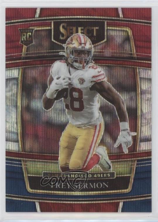 2021 Panini Select Concourse Tri-Color Prizm /249 Trey Sermon #68 Rookie RC 0y4y