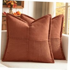 Rust Throw Pillow Covers for Couch 18x18 - Pack of 2 - Rust