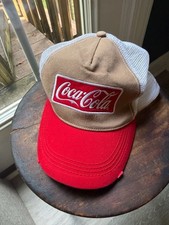Coca-Cola Vintage Distressed Style Two-Tone Mesh Trucker Hat