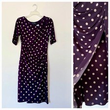 CONNECTED APPAREL Short sleeve polkadot dress, Wrap style dress