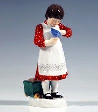 MEISSEN FIGUR MÄDCHEN ZUCKERTÜTE GIRL SUGAR CONE P. HELMIG MNR: Y180 UM 1908