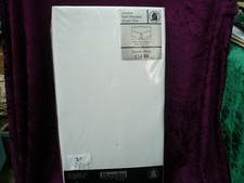 Dunelm White Double Pleated Divan Trim/Valance 135cm x 190cm (box82)