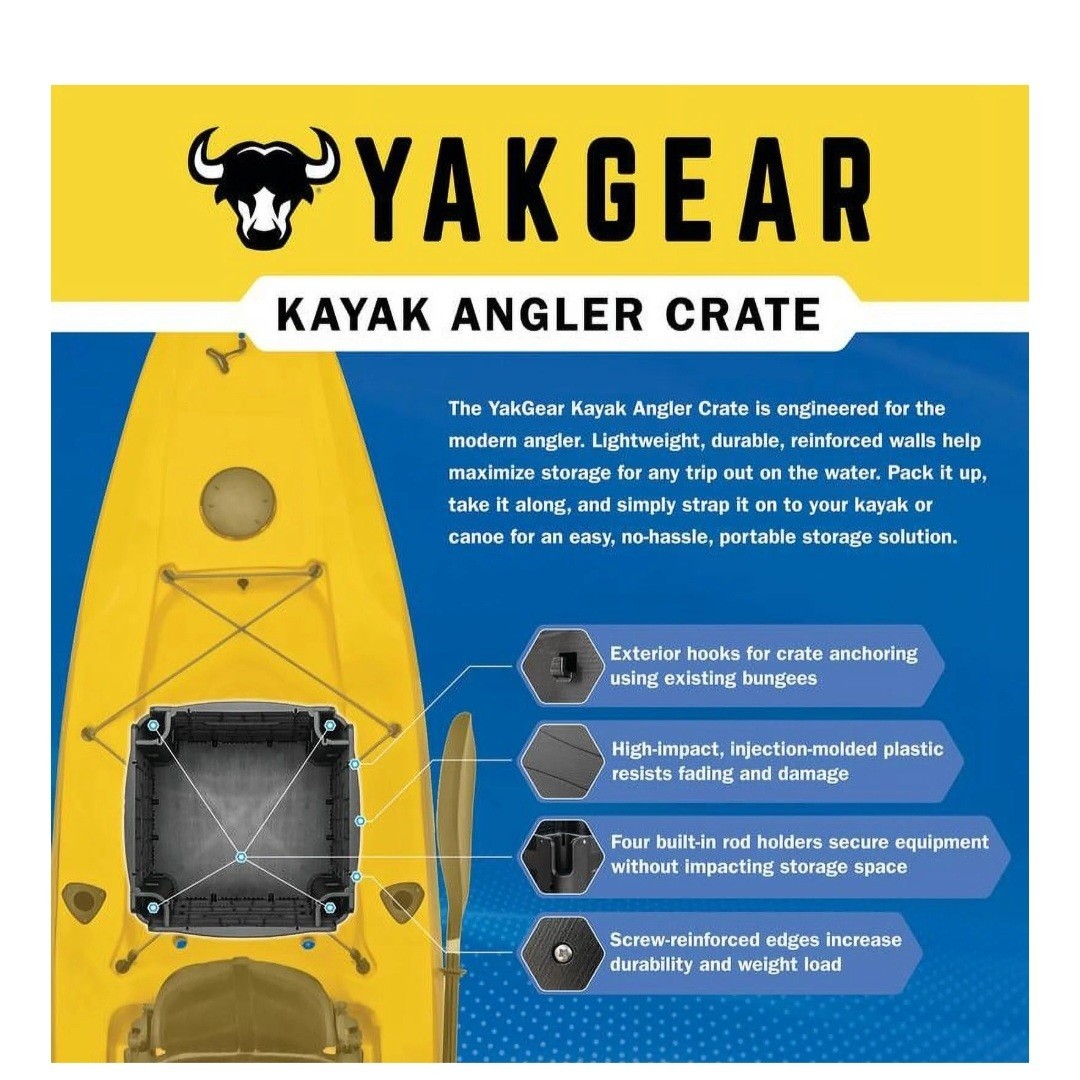 Angler Crate Kit, Starter For Kayaks, Canoes, And Paddleboar