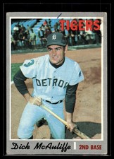 Dick McAuliffe 1970 Topps Card #475