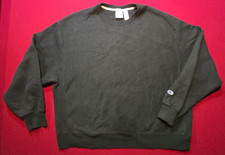 Champion Reverse Weave Warmup Sweatshirt Black Oversized Men  s XL Excellent 