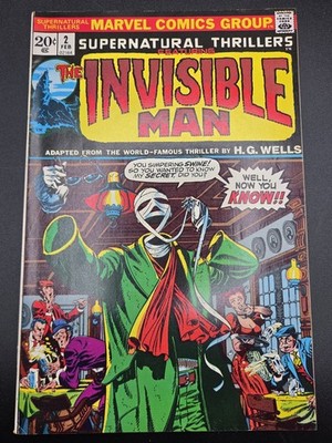 Marvel Supernatural Thrillers #2 Featuring The Invisible Man Comic