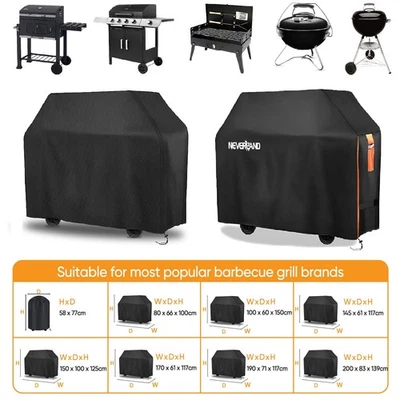 NEVERLAND Premium Grillabdeckung BBQGrill Abdeckhaube Gasgrill Smoker Schutzhülle 8 Größen