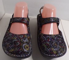 Alegria Jemma Slingback Clog In The Spiro Multi Pattern. Women  s Size 39 US 8.5